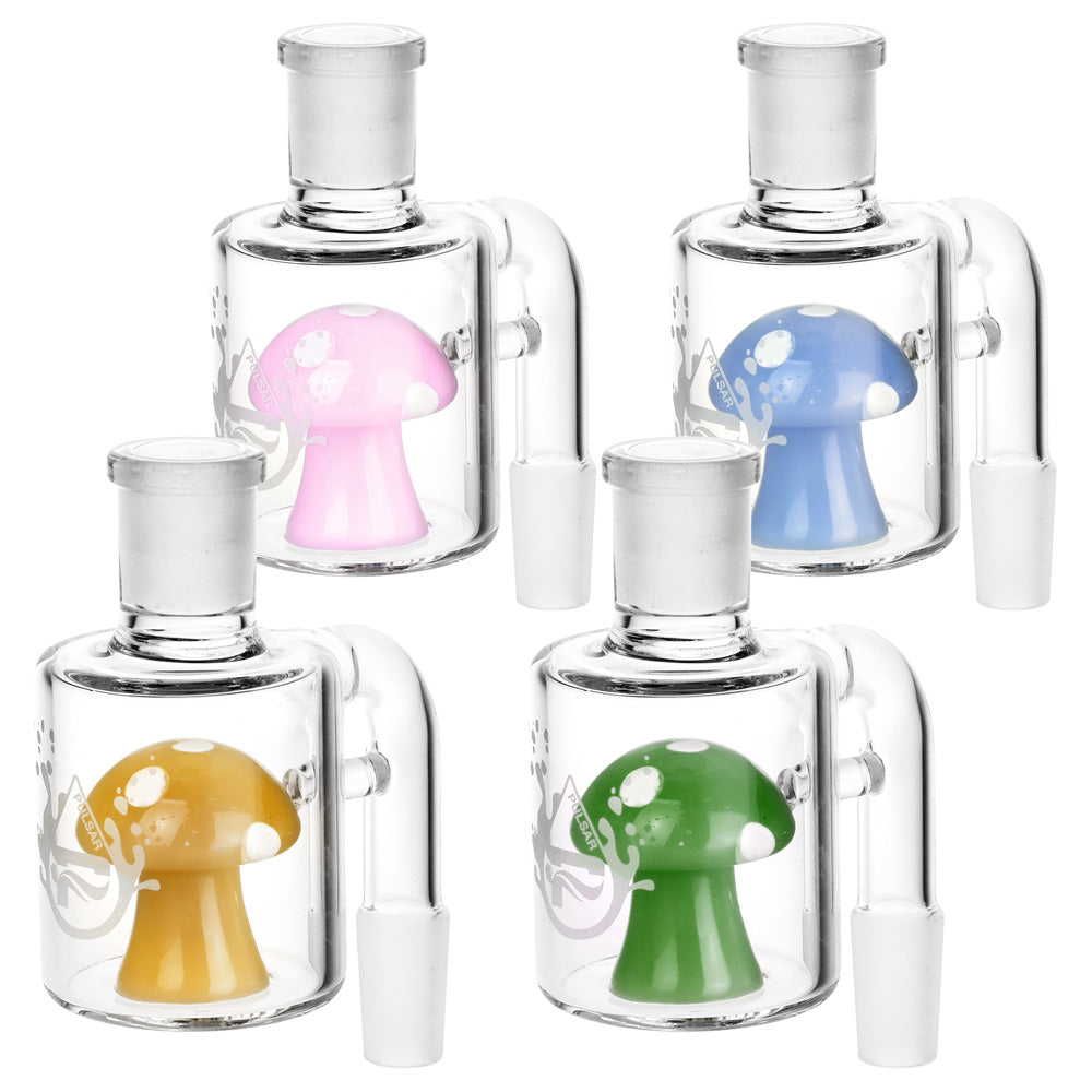 Pulsar Dry Mushroom Ash Catcher – 14mm M/90D/Colors Vary