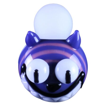 Cheshire Cat Glow in the Dark Glass Marijuana Pipe