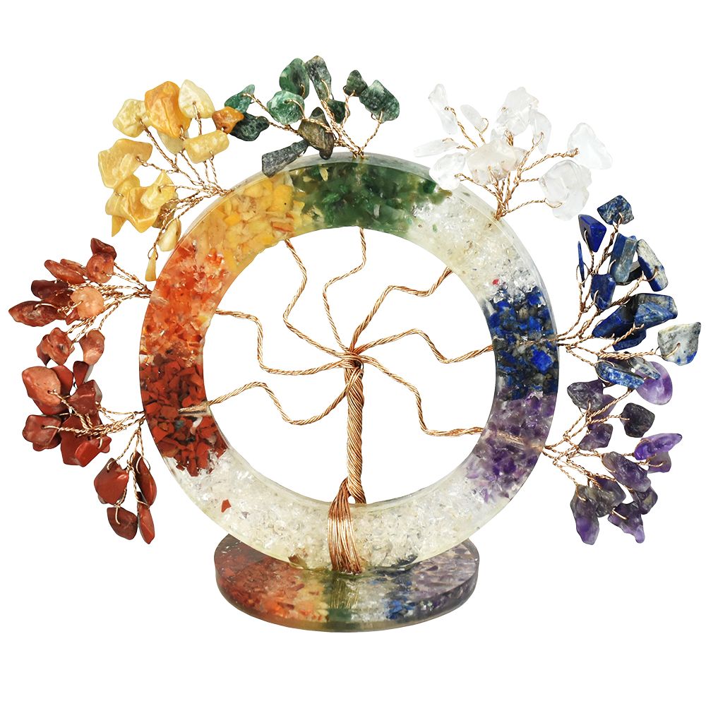 Decorative Tree Of Life & Chakra Stones – 4.25″