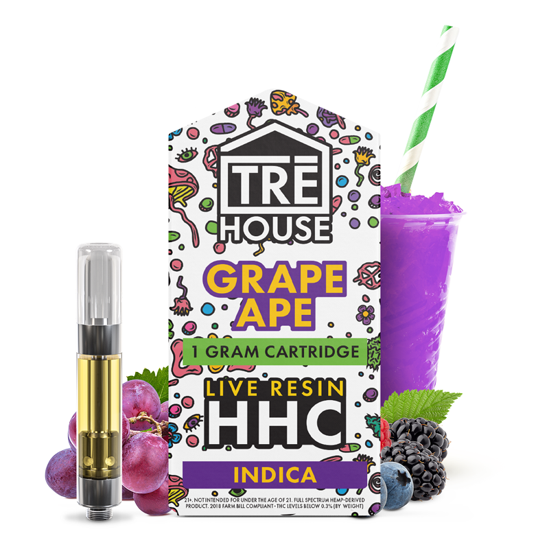 Cartridges – Grape Ape – Live Resin – HHC – 1 Grams – (5 Pack)