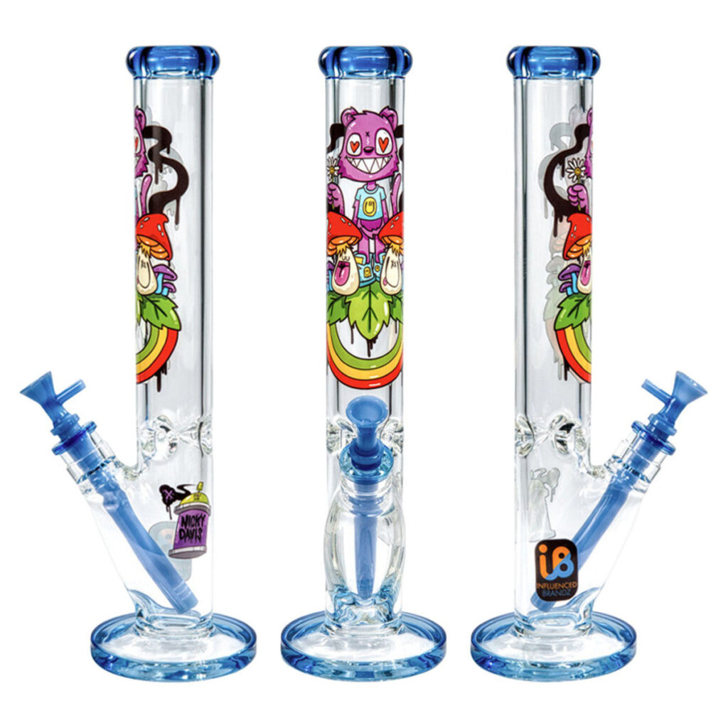 Nicky Davis Ghost Gang Straight Tube Water Pipe | 15.75″ | 14mm F