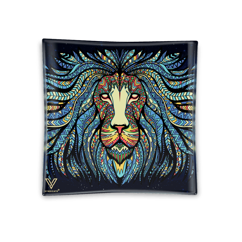 Tribal Lion Blazin’ Ashtray Glass