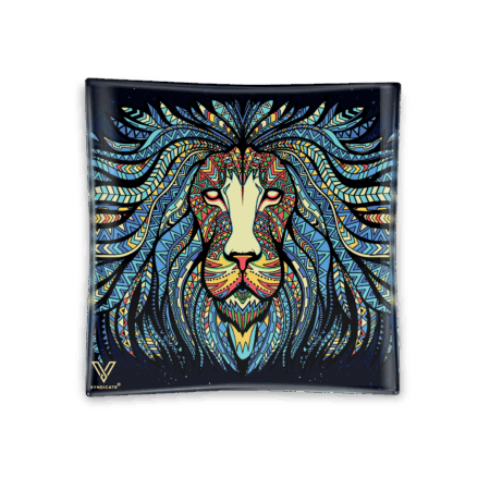 Tribal Lion Blazin' Ashtray Glass
