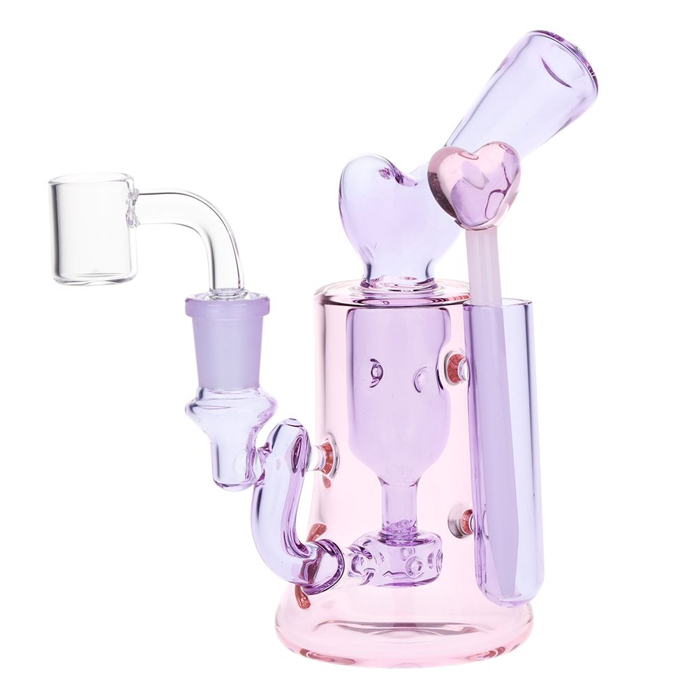 Lovely Heart Glass Dab Rig Set – 6.25″ / 14mm F