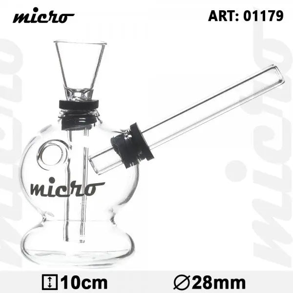 Micro | 4″ Hand Held Glass Water Pipe