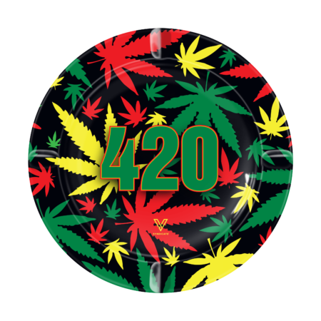 420 Rasta Blazin' Ashtray Metal