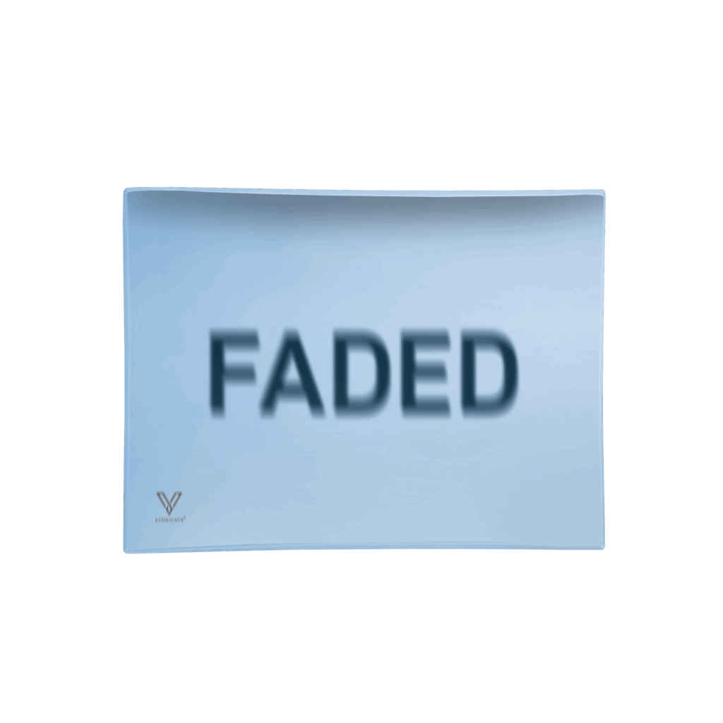 Faded Blue Glass Rollin’ Tray