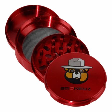 Smokey 4-part Grinder with Smokeyz Bear Medallion Branded Lid