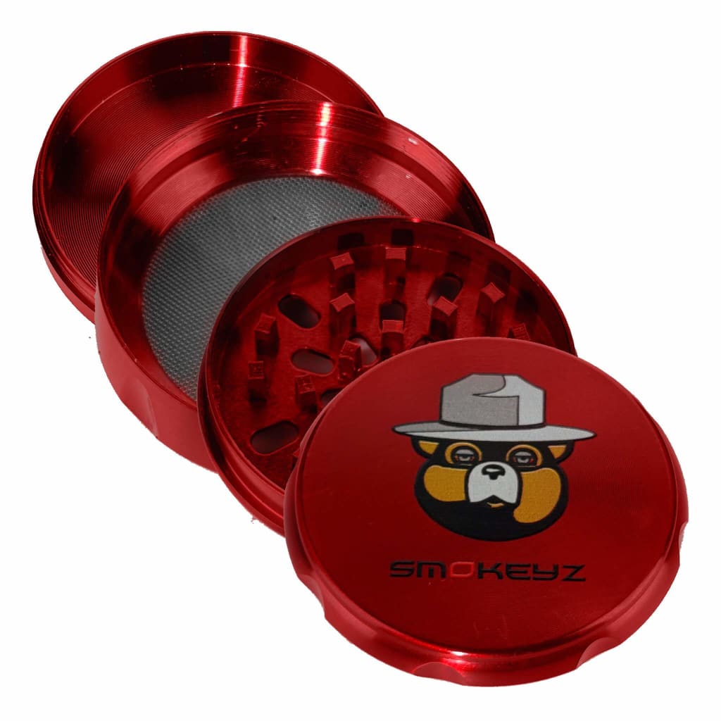 Smokey 4-part Grinder with Smokeyz Bear Medallion Branded Lid