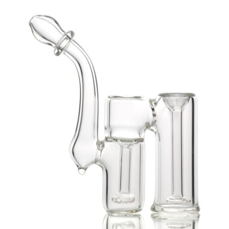 Clear Glass Bubbler Water Pipe with Inline Perc