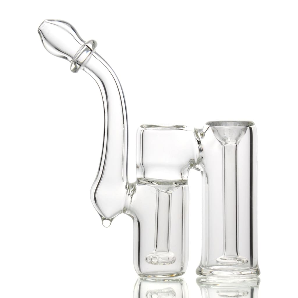 Clear Glass Bubbler Water Pipe with Inline Perc