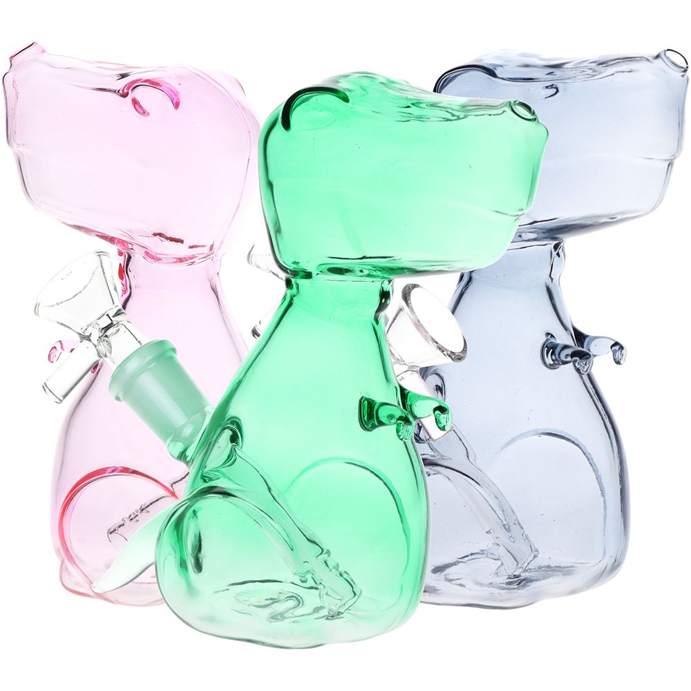 T-Rexxin On Em Glass Water Pipe – 5.75″ / 14mm F / Colors Vary