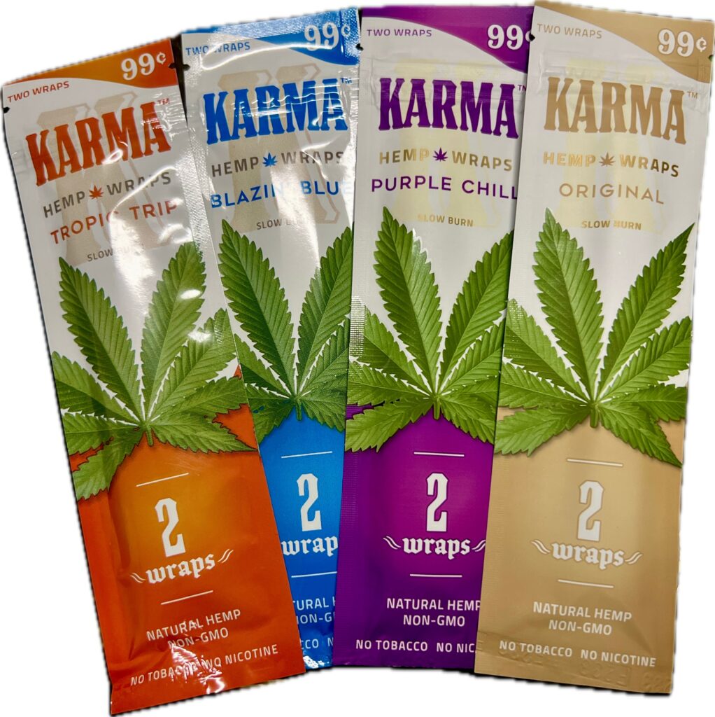 Karma Hemp Wraps Flavor Bundle – 5-Pack Pouches (Tobacco-Free)