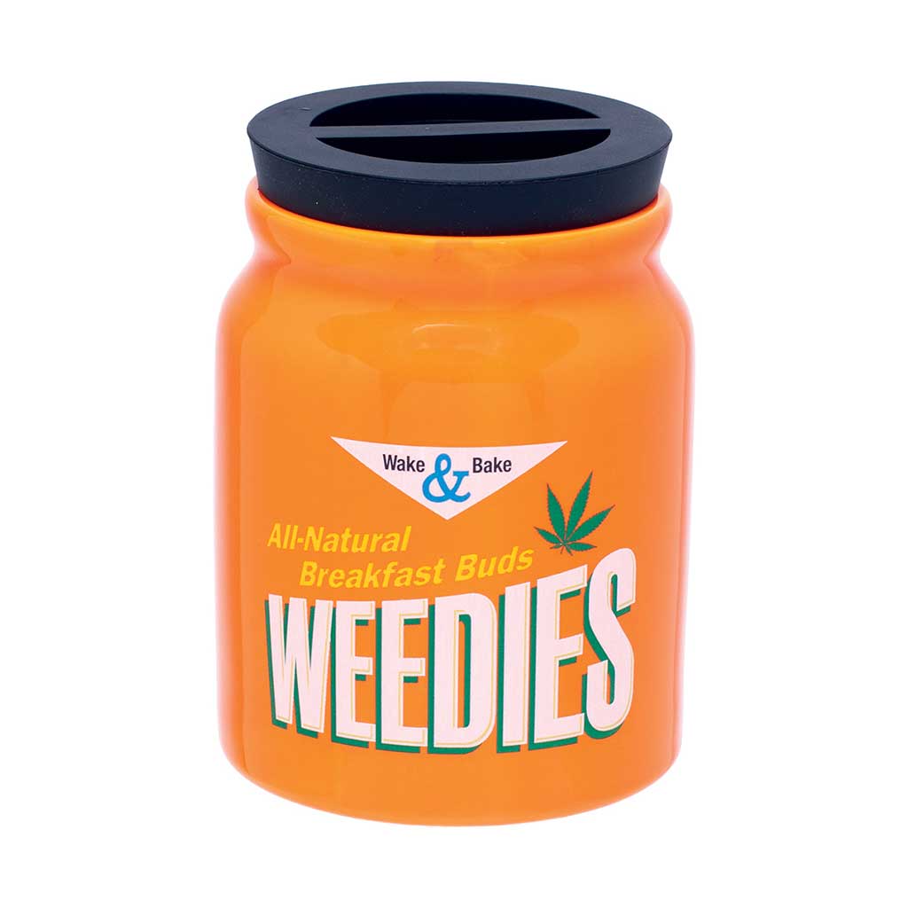 LARGE CERAMIC STASH JAR – WEEDIES