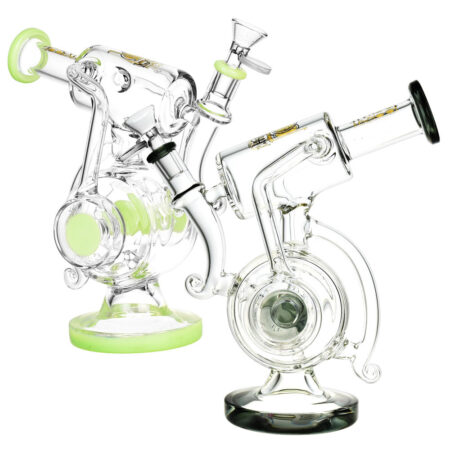 Lookah Glass Teardrop Tusk Recycler - 9.5"/14mm F/Colors Vary