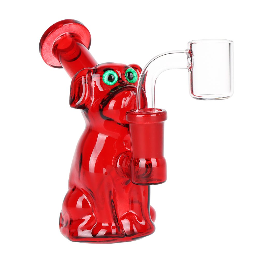 Big Red Dog Glass Dab Rig – 4″ / 14mm F
