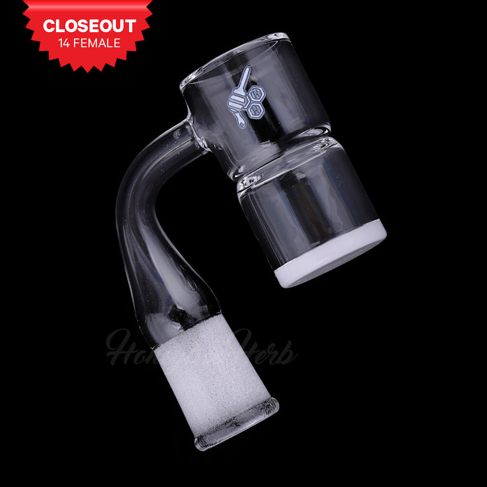 HONEY & MILK BEVEL SPLASH BUCKET QUARTZ BANGER – 90° DEGREE | YL-CLOSEOUT