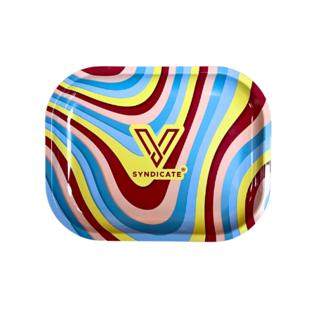 Melted Maroon Metal Rollin' Tray