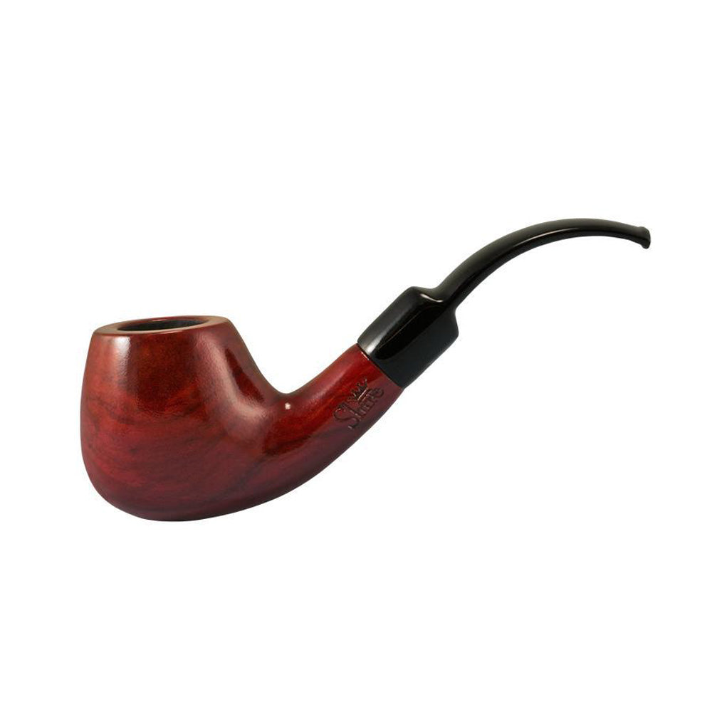 Pulsar Shire Pipes Bent Apple Cherry Wood Tobacco Pipe – 5″