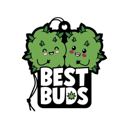 Wood Rocket Car Air Freshener – Best Buds / Pine Scent / 3.5″x3.75″