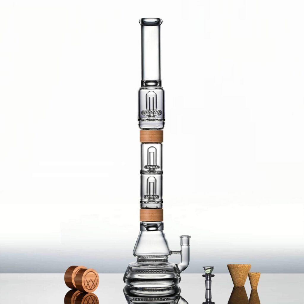 Vitae Glass 23″ Voyager + Dual Perc Bong