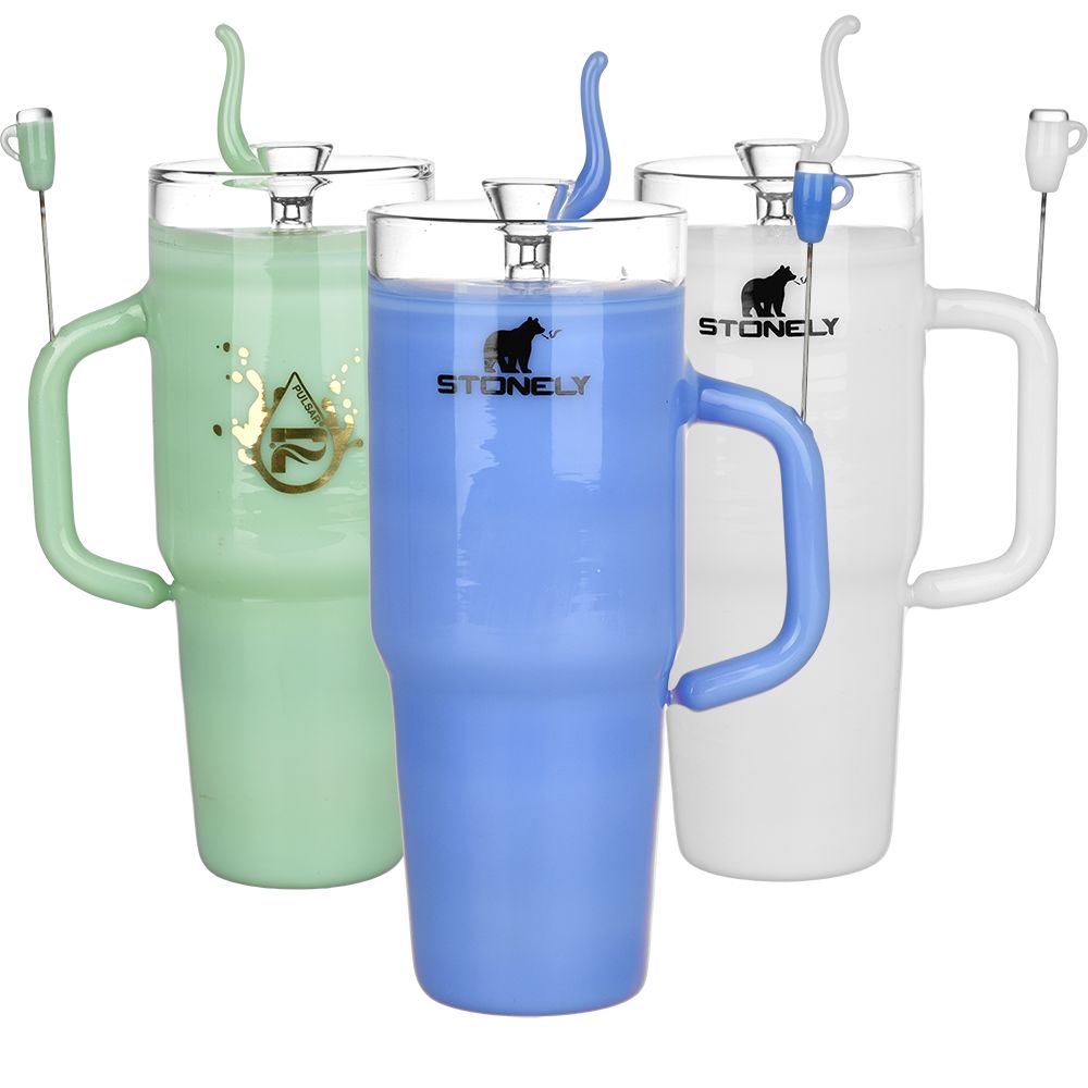 Pulsar Stonely Cup Glass Water Pipe | 8.5″ | 14mm F