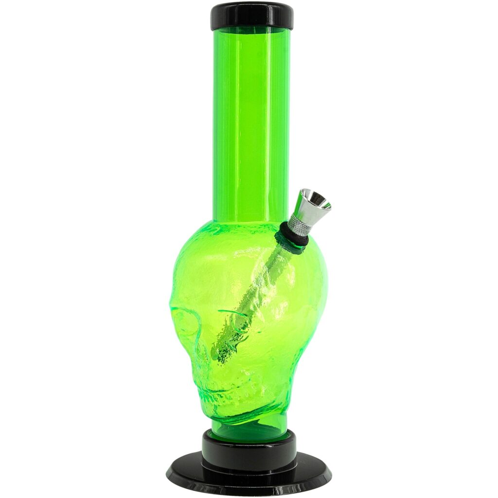 Acrylic Skull Bong9-12″ – Multiple Colors