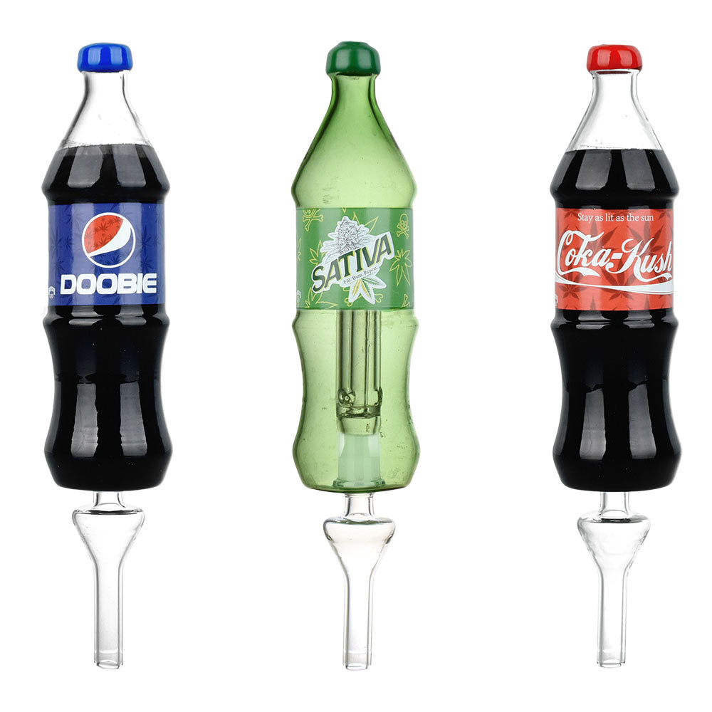Dabtized Soda Buds Glass Bubbler Dab Straw | 10mm F | 7.75″