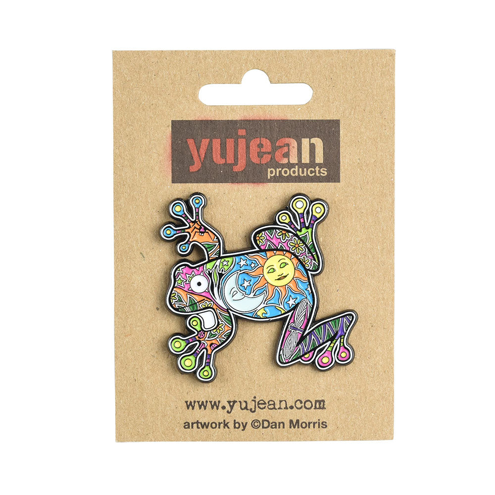Dan Morris Day Night Frog Enamel Pin – 2″x1.9″