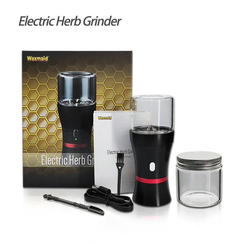 Waxmaid Electric Herb Grinder Kit with Six Sharp Teeth for Fast Grinding