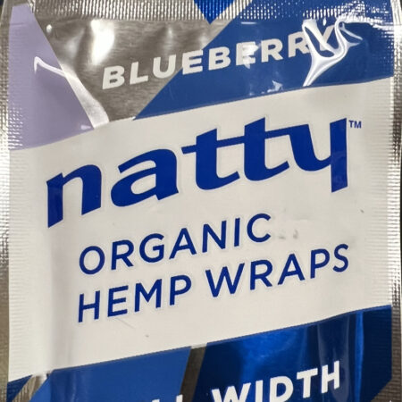 Natty Hemp Full Width Organic Natural 4 Wraps (3 Count) Blueberry Flavor