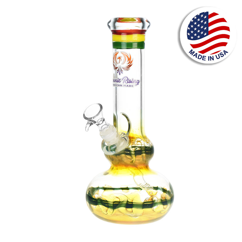 Phoenix Rising Bubble Base Water Pipe – 9″/Colors Vary
