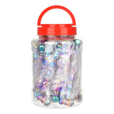 Rainbow Colored Metal Pipe - 5" - 25PC Jar