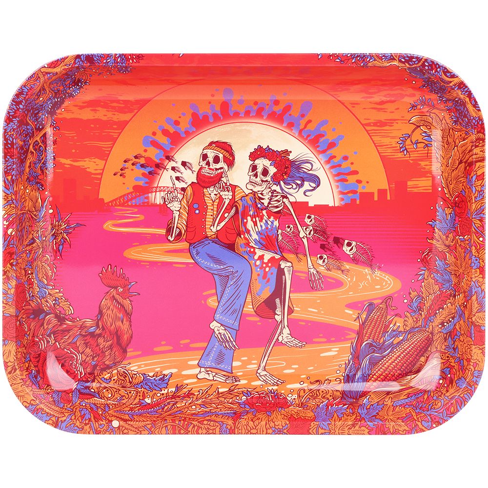 Grateful Dead x Pulsar Large Metal Rolling Tray – Sunset Dance / 13″x11″