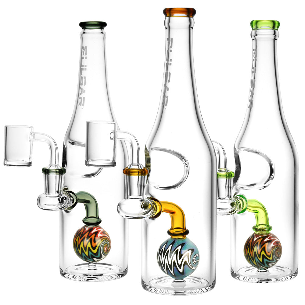 Pulsar Bottle Style Dab Rig – 9.5″ / 14mm F / Colors Vary