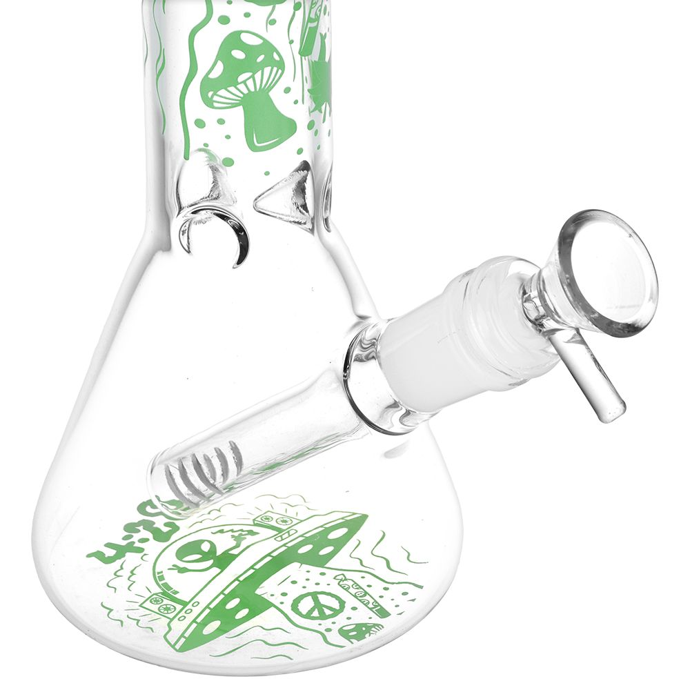 420 UFO Visitor Beaker Glass Water Pipe - 10" / 14mm F - Image 2