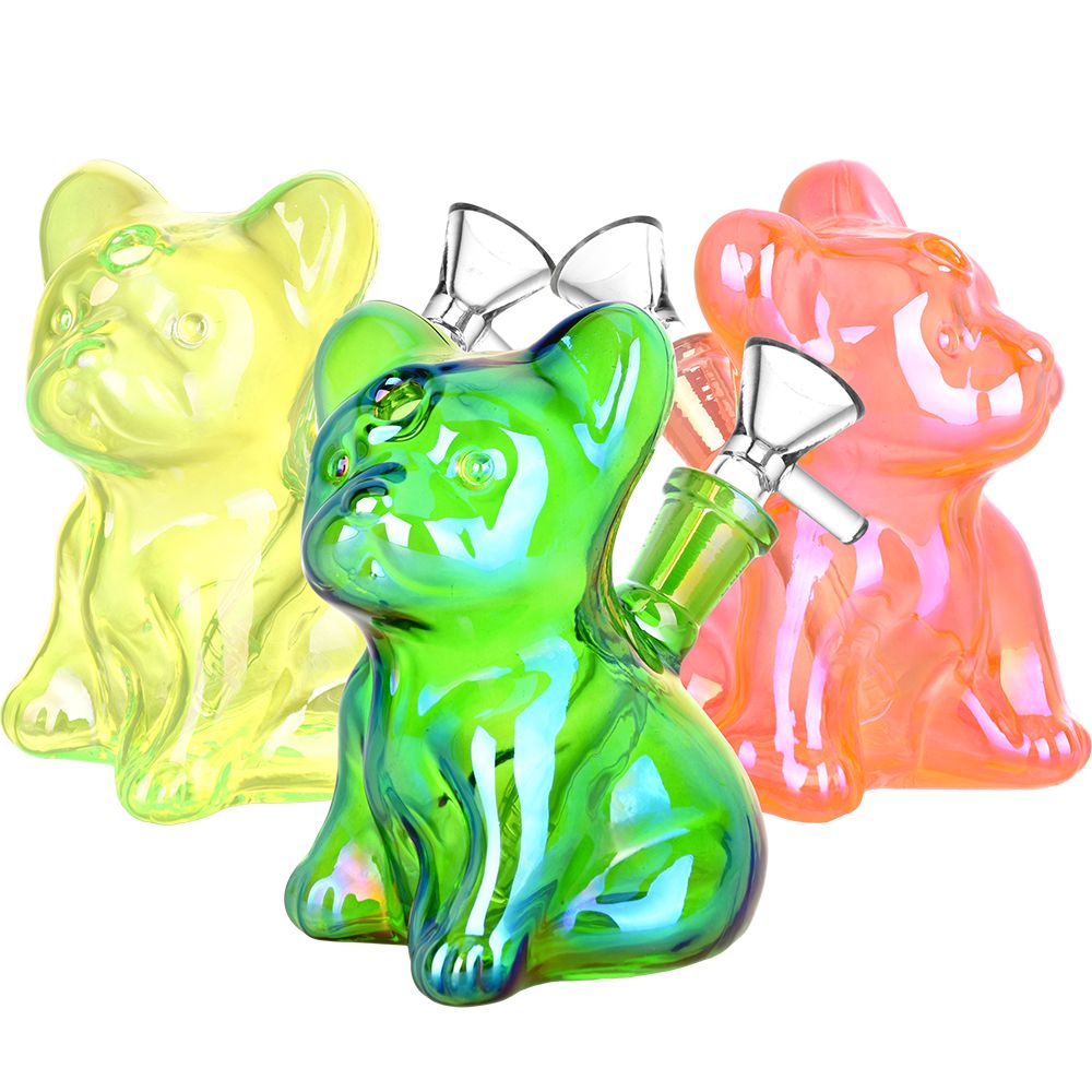 French Bulldog Glass Water Pipe – 4.25″ / 14mm F