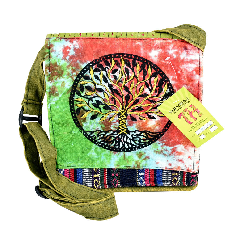 ThreadHeads Tie-Dye Tree of Life Shoulder Bag