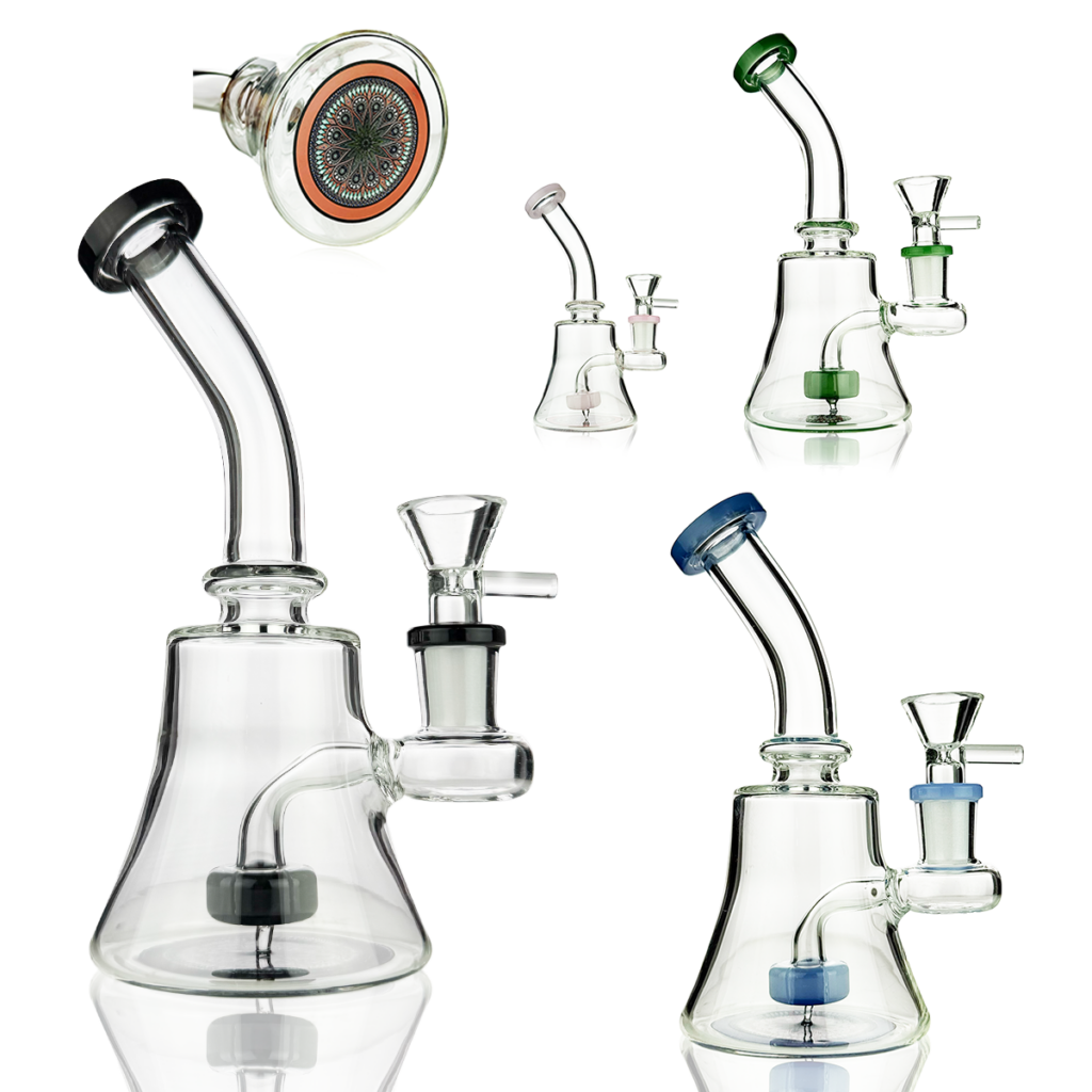 Compact 6-Inch Glass Water Pipe with 14mm Bowl