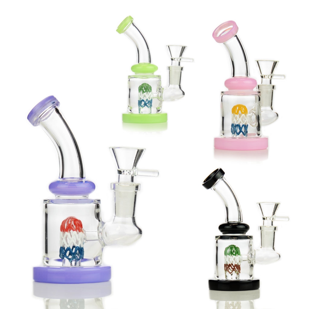 Slime Design 5.5″ Water Pipe with Wire Shower
