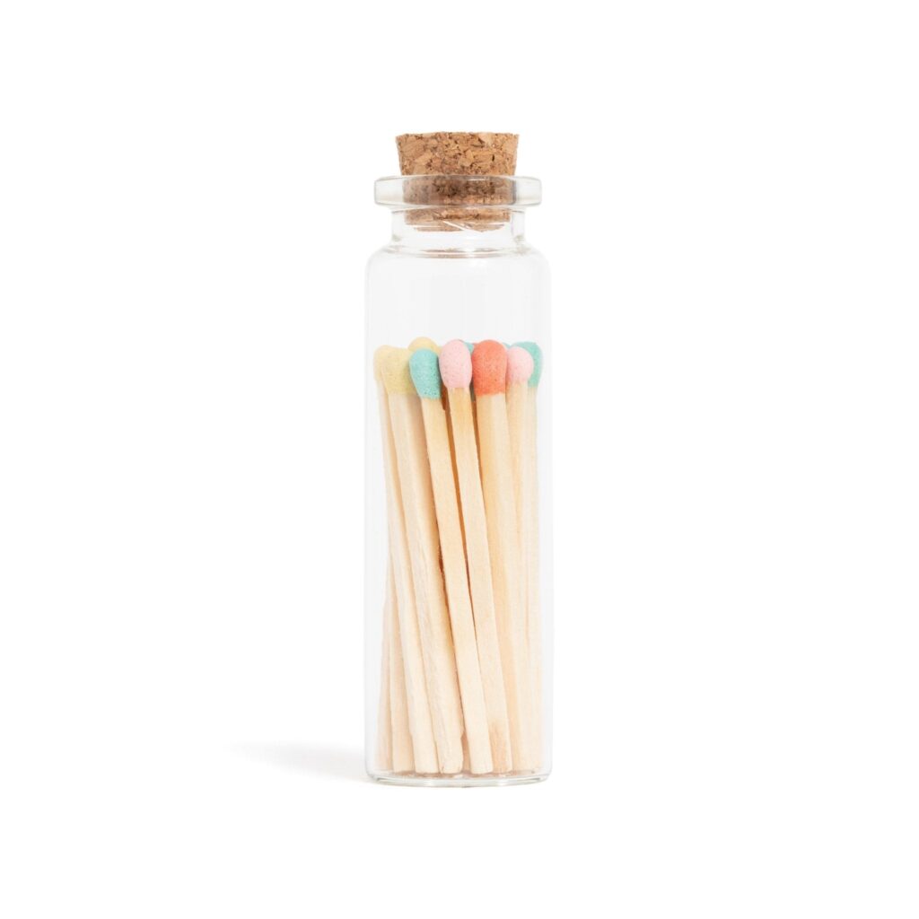Matches | Small Corked Vial | Pastel Mix Tip