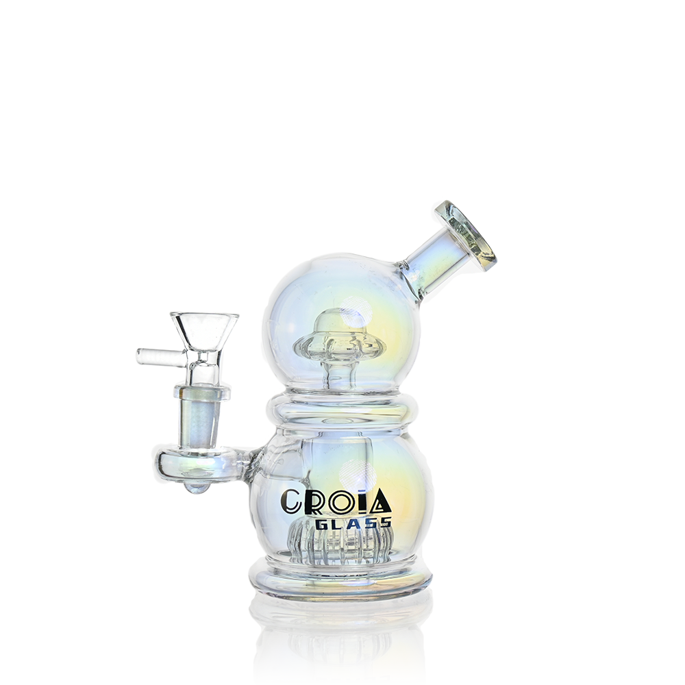 6" Mini Egg Dab Rig with Crown Perc | Croia Glass - Image 3