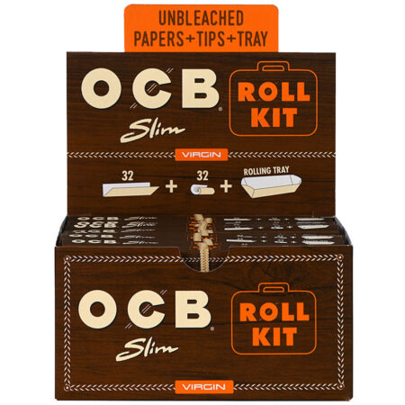 OCB Virgin Roll Kit - Papers & Tips & Tray 20pcs