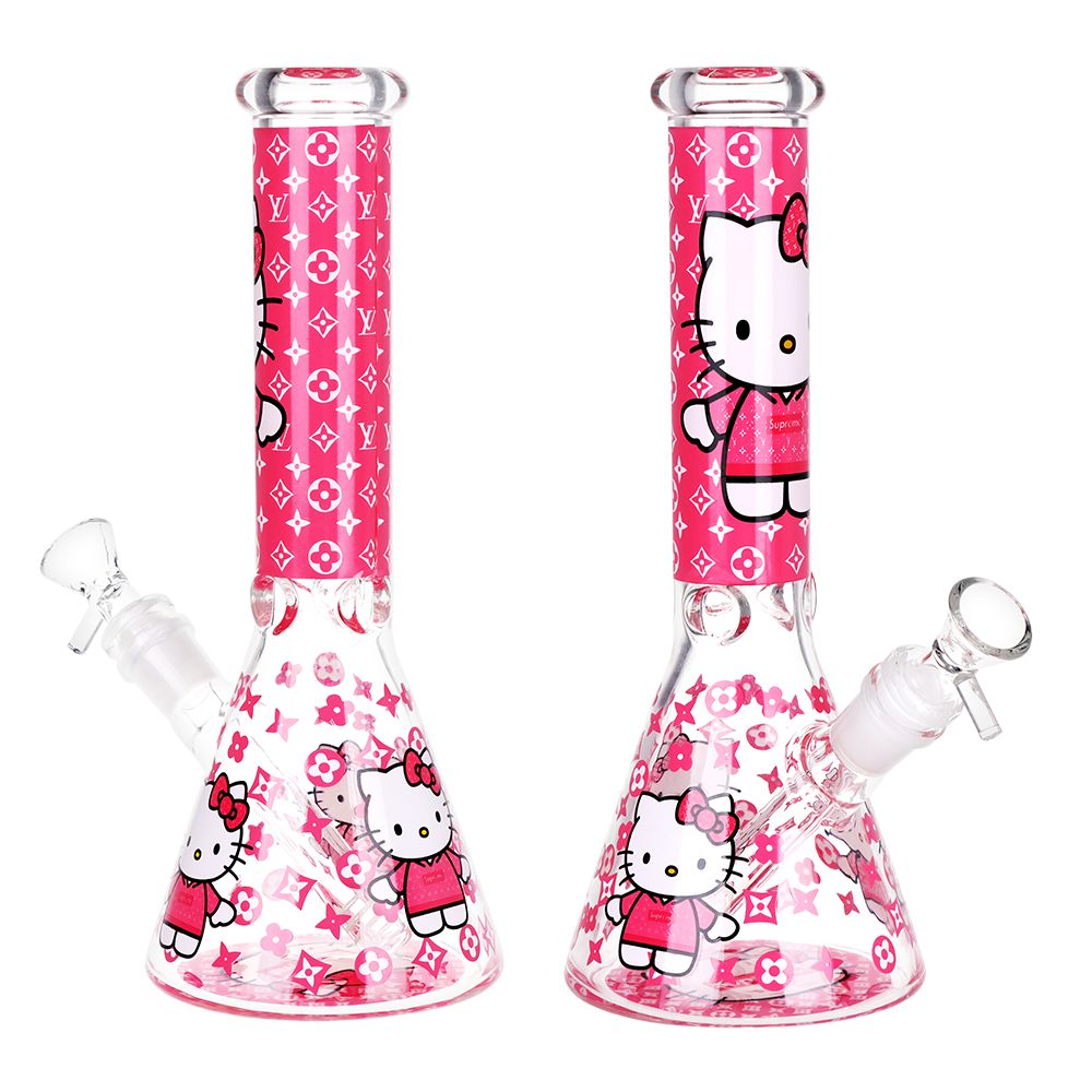 High Fashion Hello Kitty Beaker Glass Water Pipe – 10″ / 14mm F