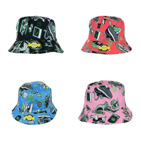 Reversible Skate Weed Life Bucket Hats