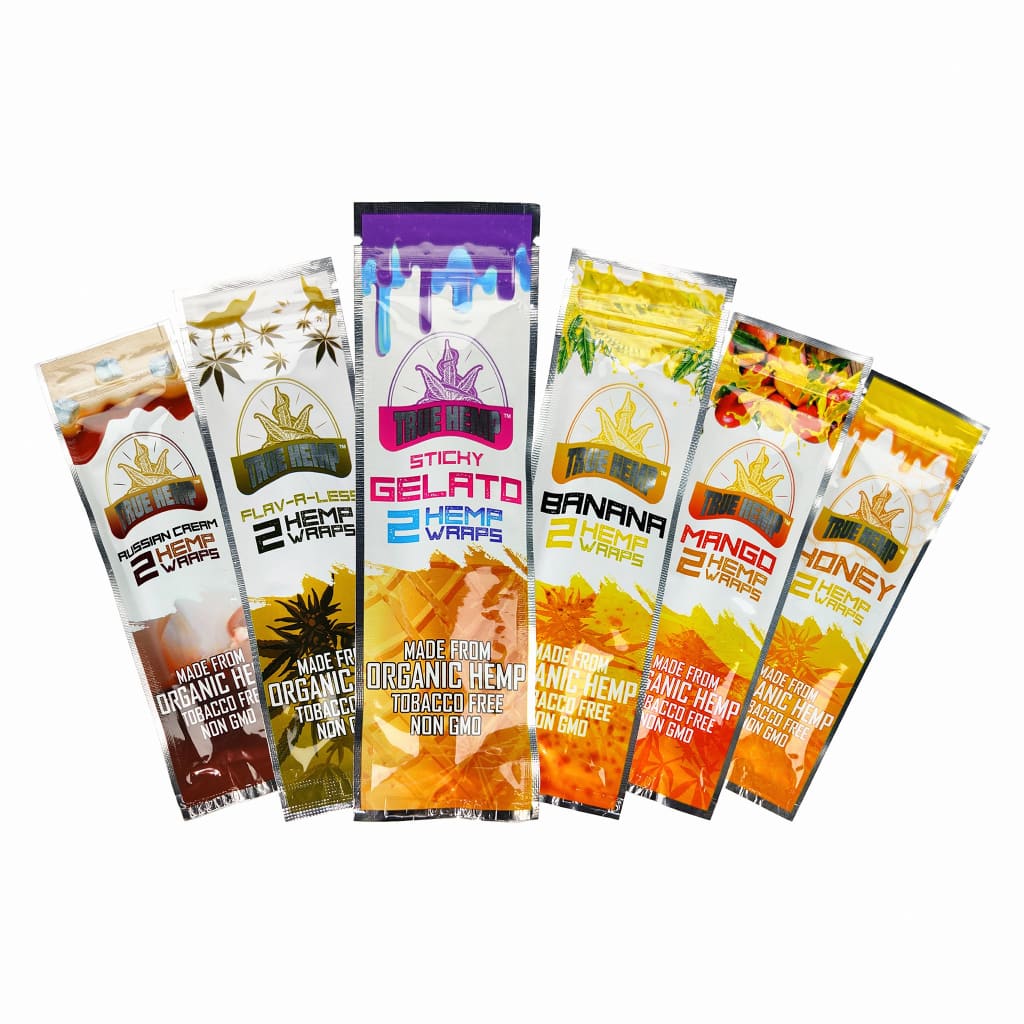 True Hemp Wraps with Organic Hemp Paper and Natural Cannabinoids Present