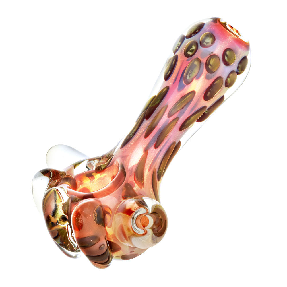 Stretched Bubbles Fumed Glass Abstract Fist Spoon Pipe- 4.5″
