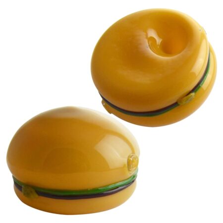 Hamburger Pipe Glass Hand Pipe Shaped Like a Burger