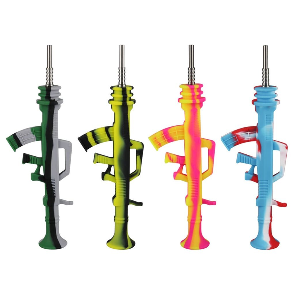 Ak-47 Dab Straw – Food Grade Silicone With Titanium Tip – Vary