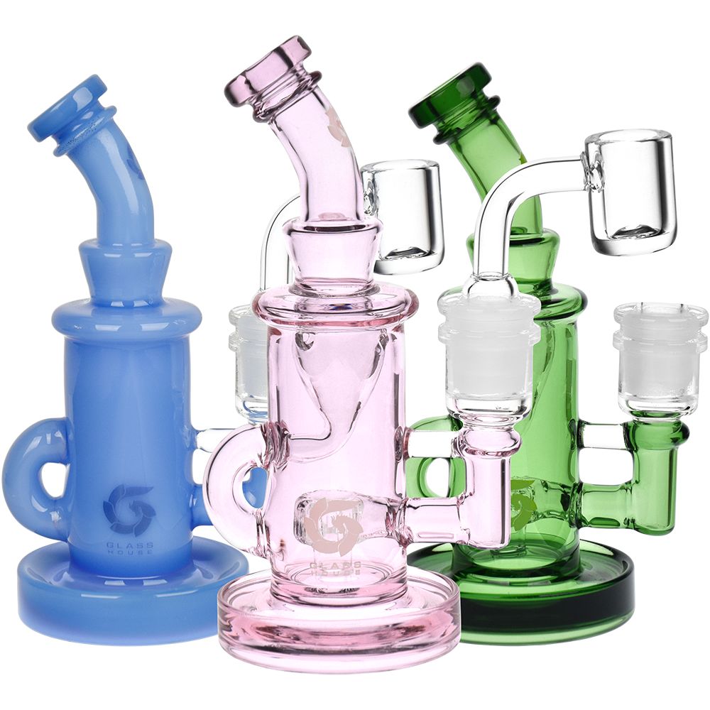 Glass House Mini Incycler Dab Rig – 5.75″ / 14mm F / Colors Vary